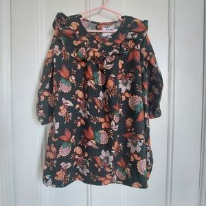 Old Navy Toddler Girl Ruffle Neck Long Sleeve Dress 4t